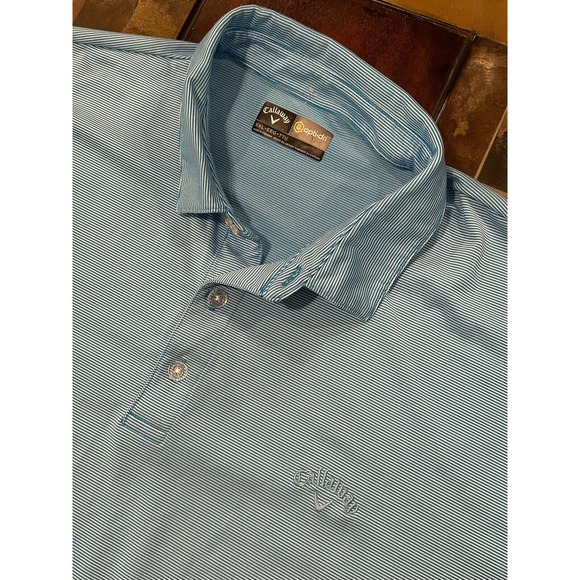 Callaway Other - Callaway Mens Golf Polo Shirt‎ Size XXL Blue Striped